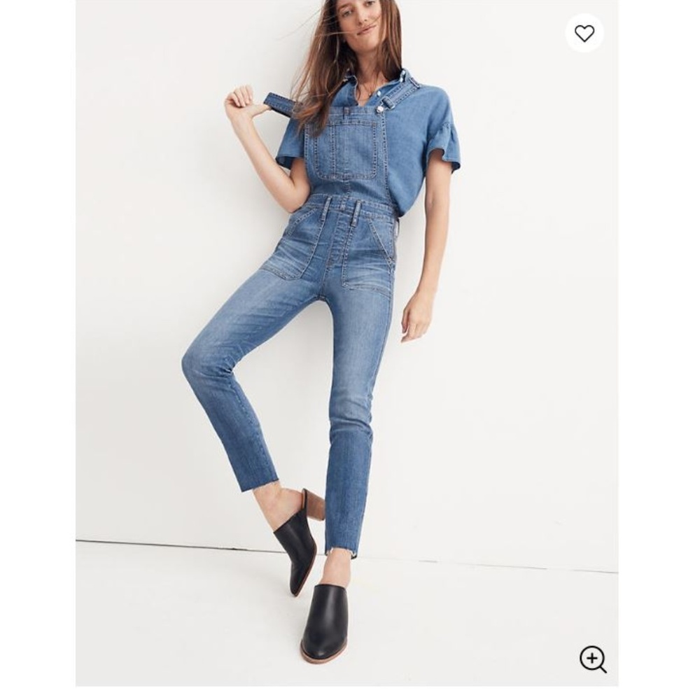 NWT Madewell Skinny Overalls in Kemp Wash Size XL